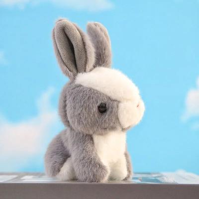 Inspired Living Ultra Soft Plush Bunny Toy Cute Bunny Plushie For Kids & Gifts gray