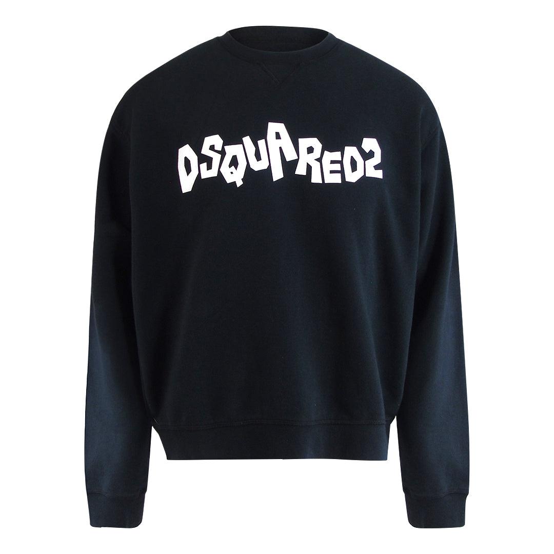 Dsquared2 Pullover Mit Kontrastierendem Markenlogo, Schwarz