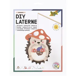 folia Laternen Bastelset HEDGEHOG braun