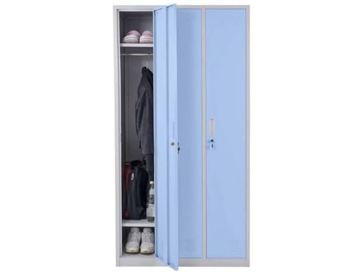 Mendler Schließfach Boston T829 Metall 3 Fächer - blau