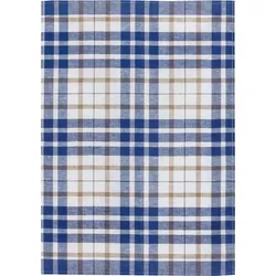 Geschirrtuch Blockstreifen 50 x 70 cm Mischgewebe Blau