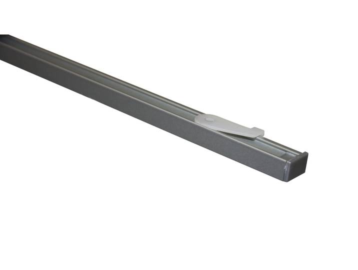 Vorhangschiene GARDINIA Aluminium-Vorhangschienen Set 1-Lauf Lucy , silber, L:200cm, Aluminium, Gardinenstangen, Vorhangschiene, mit Bohren, Deckenmontage, Aluminium, Deckenträger aus Kunststoff