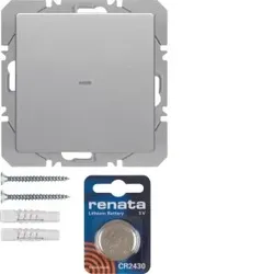 Berker 85655224 KNX-Funk Wandsender 1fach flach quicklink Q.x alu samt, lackiert