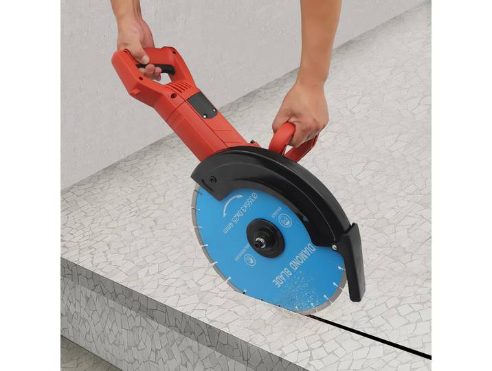 Scie à béton électrique 3KW avec lame de 350mm, scie circulaire humide et sèche, Machine à rainurer les murs, 3800 tr/min
