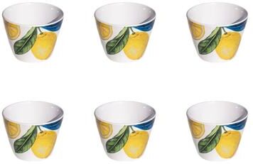 "Abode Homewares Lemon Orchard Melamine Dip Bowl - Yellow - 4"" - Set of 6"