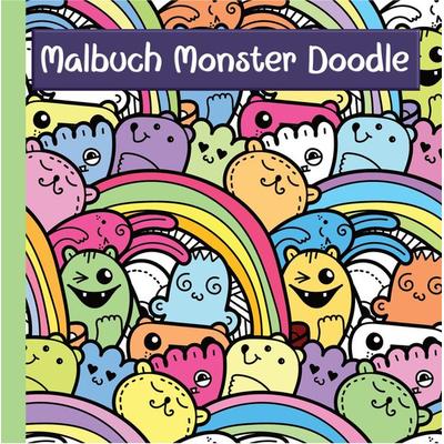 Monster Malbuch mit lustigen Doodle Motiven für Kinder ab 7 Jahren und Jugendliche - ideale Beschäftigung zur Konzentration und Entspannung,