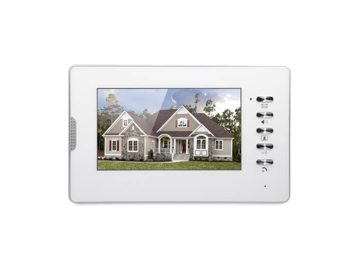 HOMSECUR Moniteur intérieur 4 fils 7 pouces XM702-W pour système d'interphone vidéo HDS