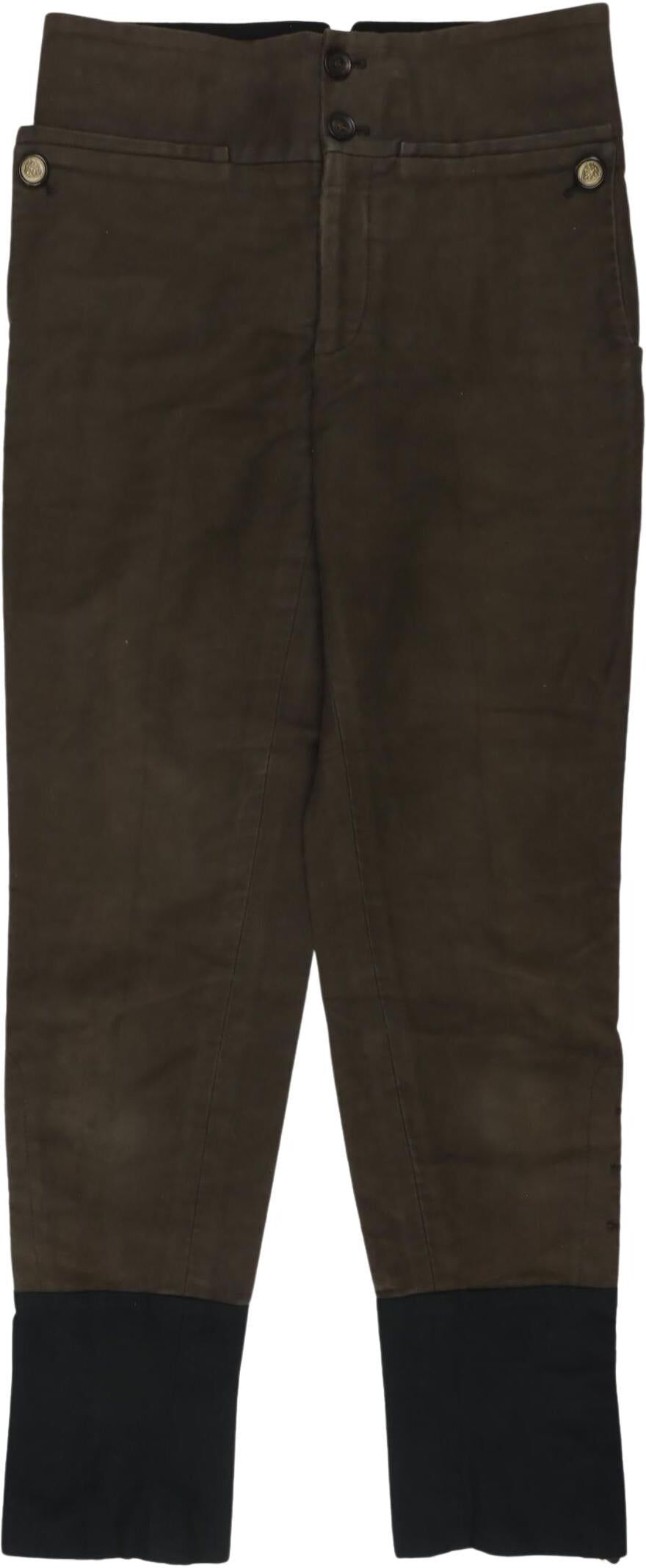 Gucci Damen Stoffhose, Braun, Gr. EU 32 (IT 38), Baumwolle - Second Hand