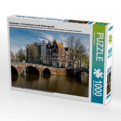 CALVENDO Puzzle Amsterdam - Herrenhäuser an der Keizersgracht | 1000 Teile Lege-Größe 64x48cm Foto-Puzzle für glückliche Stunden