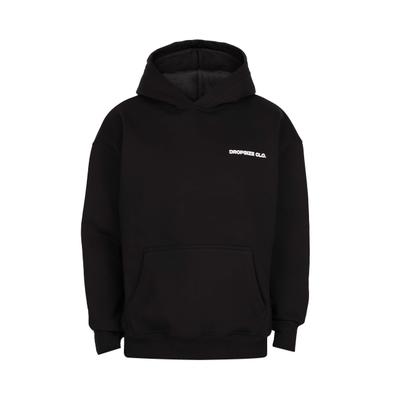 Kapuzensweatshirt DROPSIZE "Dropsize GLOBAL MOVEMENT HOODIE", Herren, Gr. S, schwarz, 70% Baumwolle, 30% Polyester, bedruckt, Rundhals, Sweatshirts