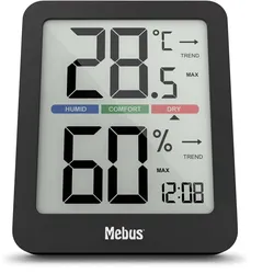 Mebus Digitales Thermo-/ Hygrometer - schwarz
