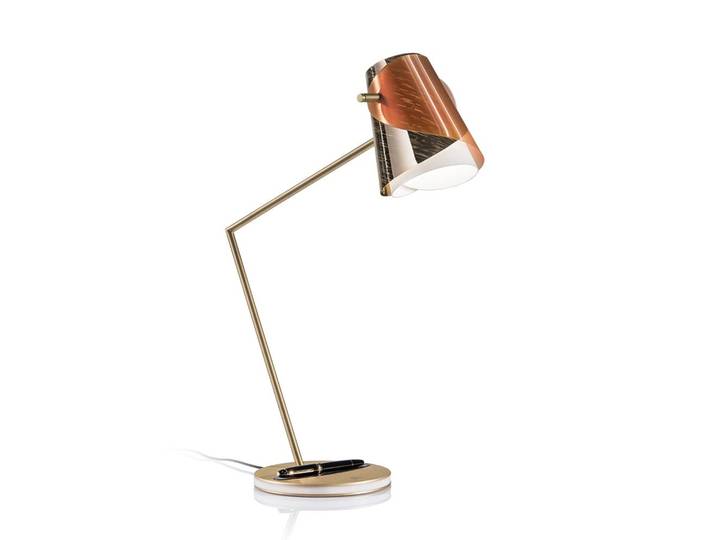 SLAMP lampe de table OVERLAY (Ballpoint pen - Laiton, Copperflex® & Lentiflex®)