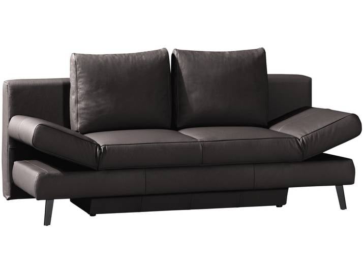 Novel Schlafsofa LAVINIA, dunkelbraun, Leder
