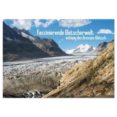 Faszinierende Gletscherwelt - entlang des Großen Aletsch (Wandkalender 2027 DIN A2 quer), CALVENDO Monatskalender