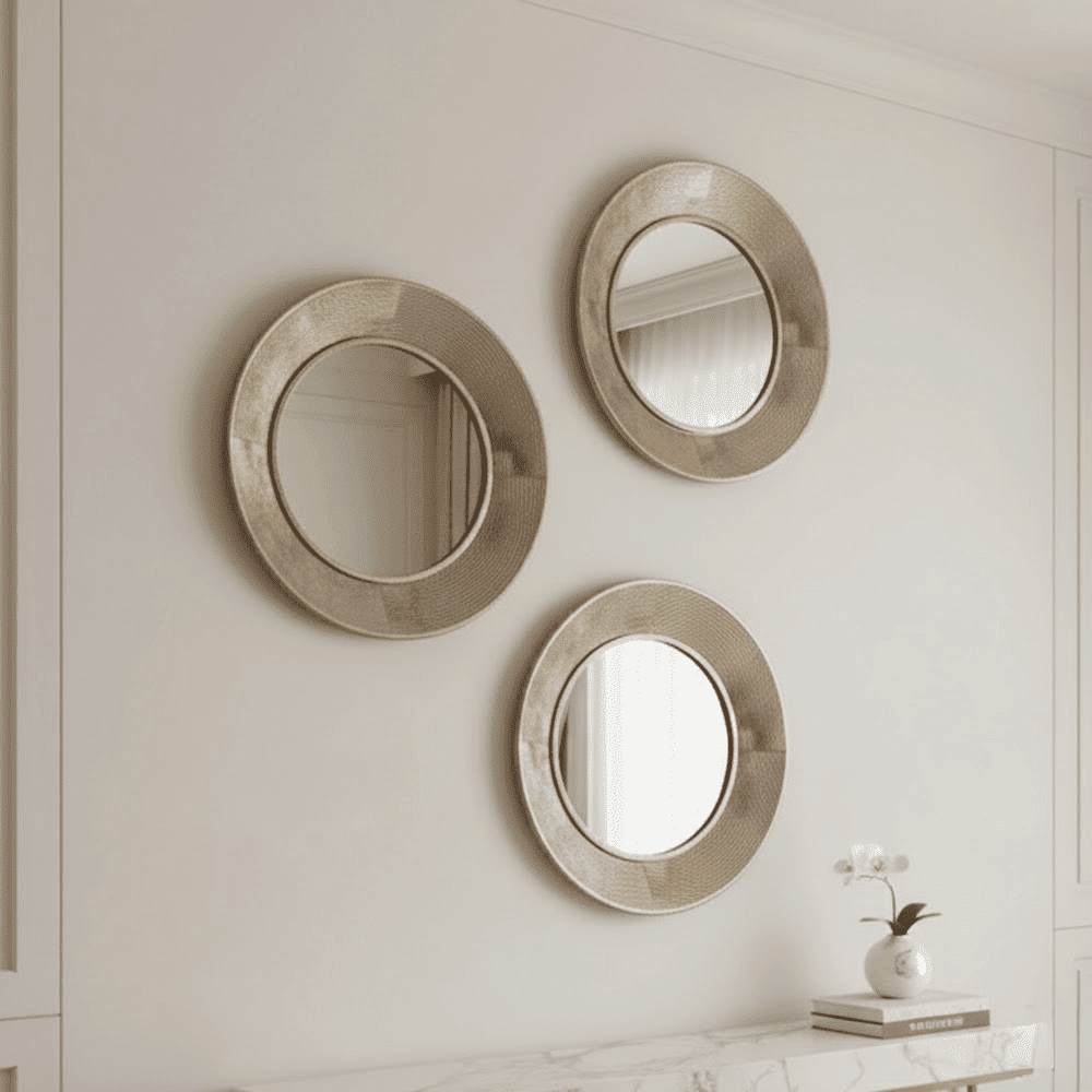 Vienna Gold Wall Mirrors - Set of 3