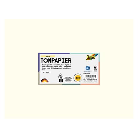 Folia Tonpapier 130g/m², DIN A4, 1 Blatt, perlweiss (130 g/m², 1x) (F6401_1)