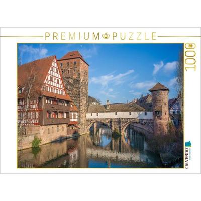 CALVENDO Puzzle Nürnbergs Altstadt an der Pegnitz | 1000 Teile Lege-Größe 64x48cm Foto-Puzzle für glückliche Stunden