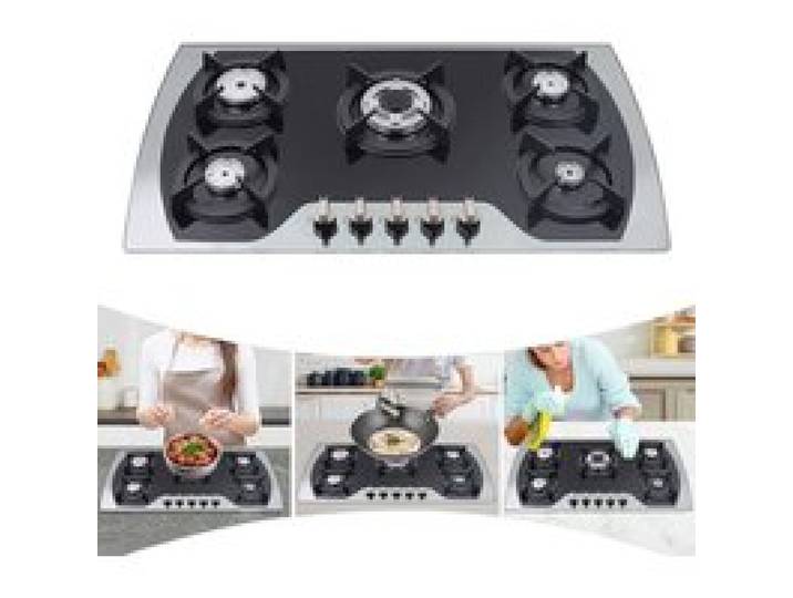 35 4 5 brûleurs cuisinière à gaz intégrée cuisinière à cadre en fer cuisinière gaz de pétrole liquéfié/verre trempé NG