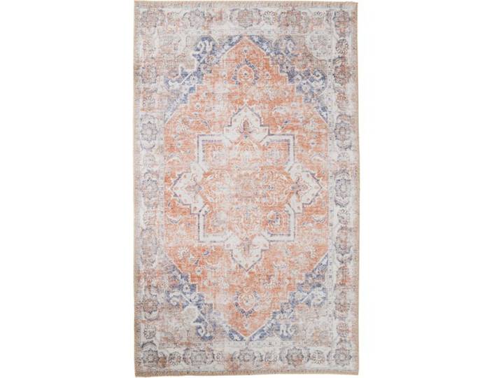 Teppich Tivaro blau/orange Paisleymuster Polyester 160 x 230 cm - Teppich