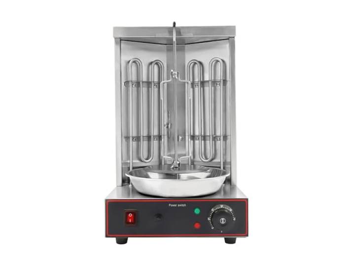 Elektrische Grillmaschine Elektrische Dönergrillmaschine mit 2 Heizrohre 360° Drehen Dönermaschine für Haushalt, Restaurants BBQ für Rotissiere Grill Gyrosgrill Vertikalgrill Tischgrill