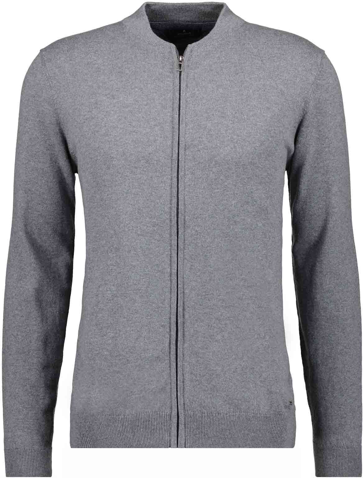 Strickfleecejacke RAGMAN, Herren, Gr. XL5254, grau (mittelgrau), 95% Baumwolle 5% Kaschmir, Jacken Strickfleecejacke mittelgrau XL5254