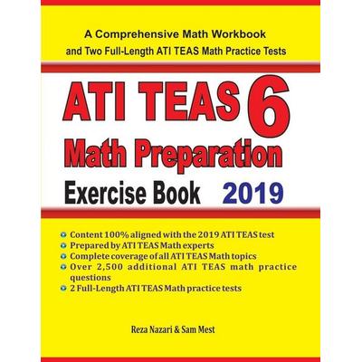ATI TEAS 6 Math Preparation Exercise Book, Taschenbuch von Reza Nazari,Sam Mest, Effortless Math Education, 978-1-64612-003-1