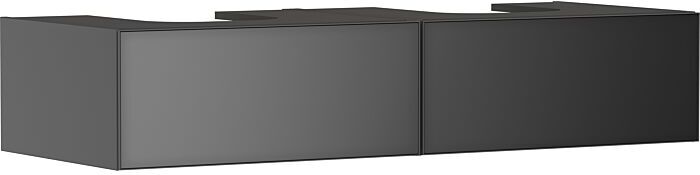 Hansgrohe Xevolos E Waschtischunterschrank 54318770 1370x550x275mm, 2 Schubladen, schiefergrau matt, schiefergrau metallic