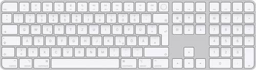 Apple Magic Keyboard Touch ID NumKey Bluetooth Tastatur Deutsch, QWERTZ, Mac Weiß Wiederaufladbar, Fingerabdruckleser, mit numerischer Tastatur