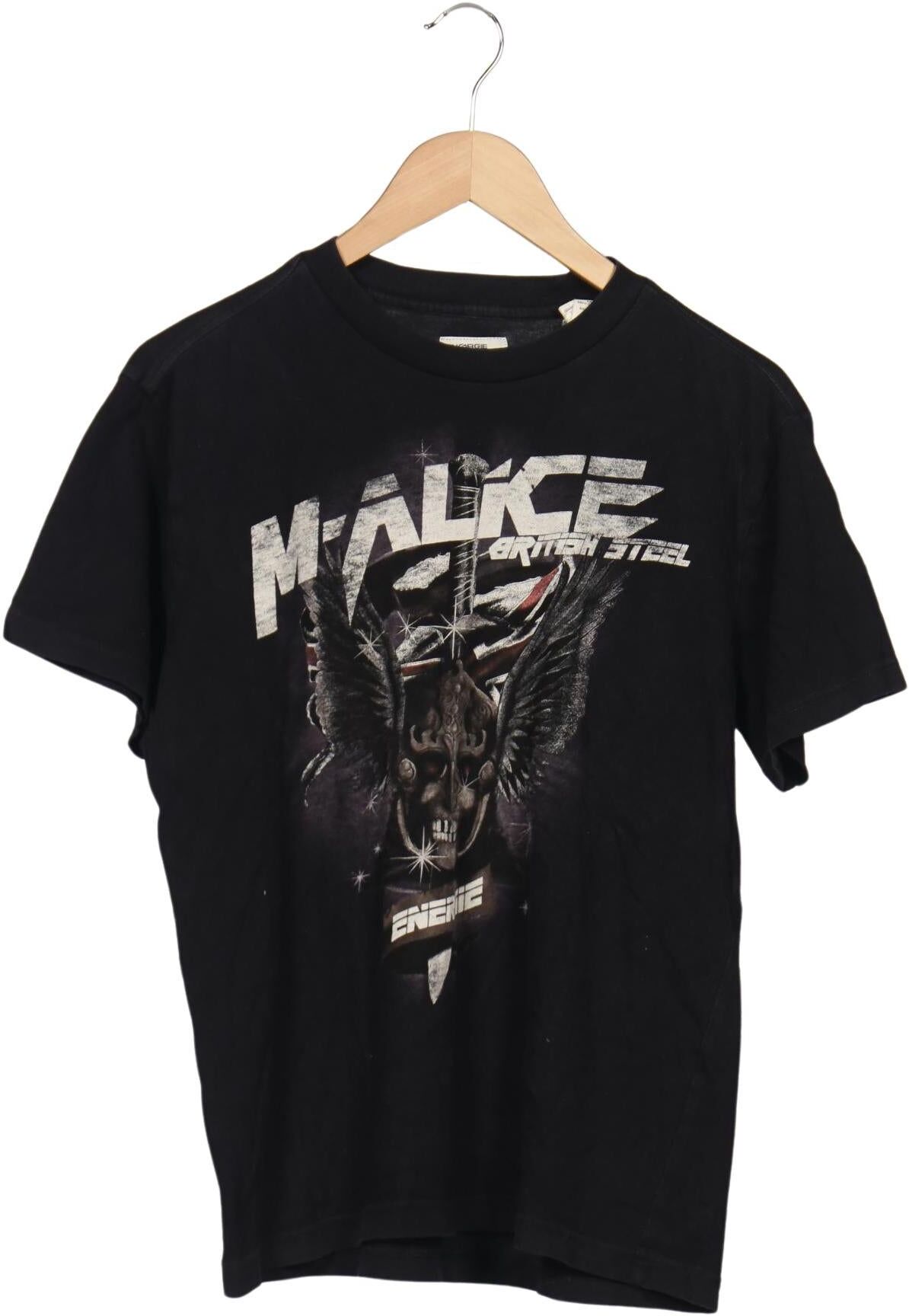 Energie Herren T-Shirt, Schwarz, Gr. L, Baumwolle - Second Hand