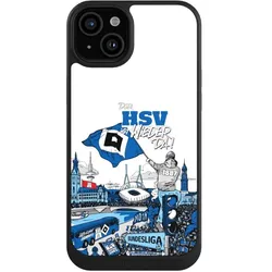 Nivocase Hülle für Apple iPhone 15 Plus Handyhülle NIVOcore Case Schwarz Aufstieg Hamburger SV Offizielles (Apple iPhone 15 Plus), Smartphone Hülle, Schwarz