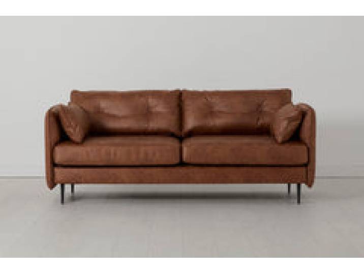Model 19 Dreisitzer-Sofa, Kastanienbraun