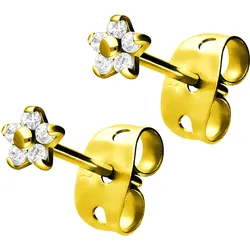 Titan Ohrstecker KRISTALLBLUME