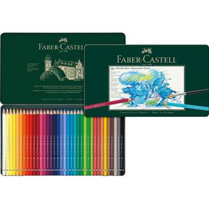 Faber-Castell Aquarellstifte Albrecht Dürer 117536, farbig sortiert, im Metalletui, 36 Stück