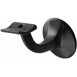 Hermeta Handlaufträger 3506 Alu.ku.-besch.schwarz D.Wandplatte 56mm