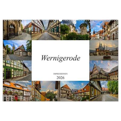 Wernigerode Impressionen (Wandkalender 2026 DIN A2 quer), CALVENDO Monatskalender