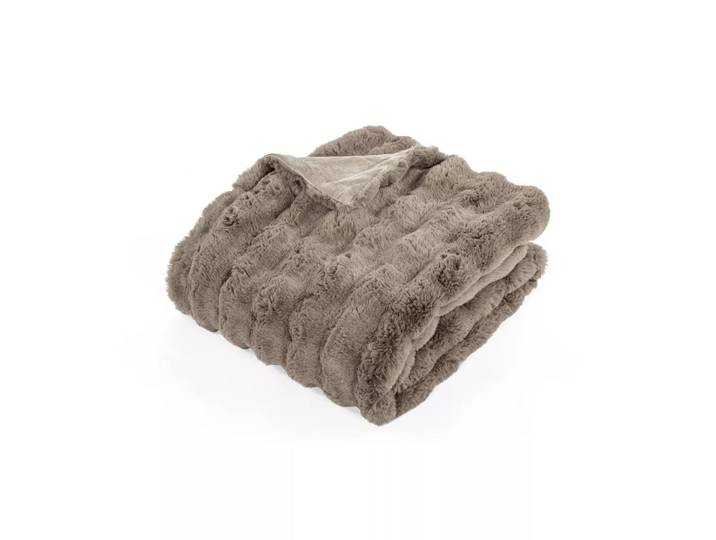 Tiseco - Bubble Decke Rabbit Stripe, Bubble Rabbit Stripe Decke, 130 x 180 cm, Taupe