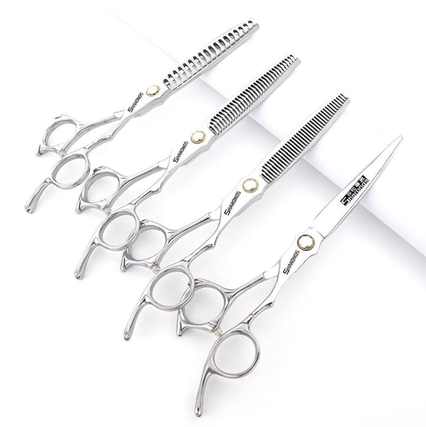 Haarschneider Set 6,5 Zoll 4 Stück Japanischer 440C Stahl Präzisionsschere Kammeinsteller