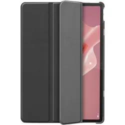 Just in Case Smart Tri-Fold Hülle Schwarz Lenovo Tab P12 (Lenovo Tab P12), Tablet Hülle, Schwarz