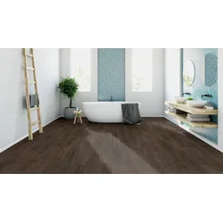 ter Hürne Classic Edition Dureco-Boden Eiche Cocoa Strong tief-gebürstet Landhausdiele 1288x195x12 mm