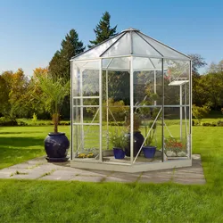 Vitavia Gewächshaus-Pavillon "Hera 4500" inkl. Stahlfundament,aluminium eloxiert,4,5 m2