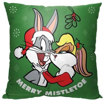 Wb Looney Tunes Merry Mistletoe Printed Throw Pillow by The Northwest in O
