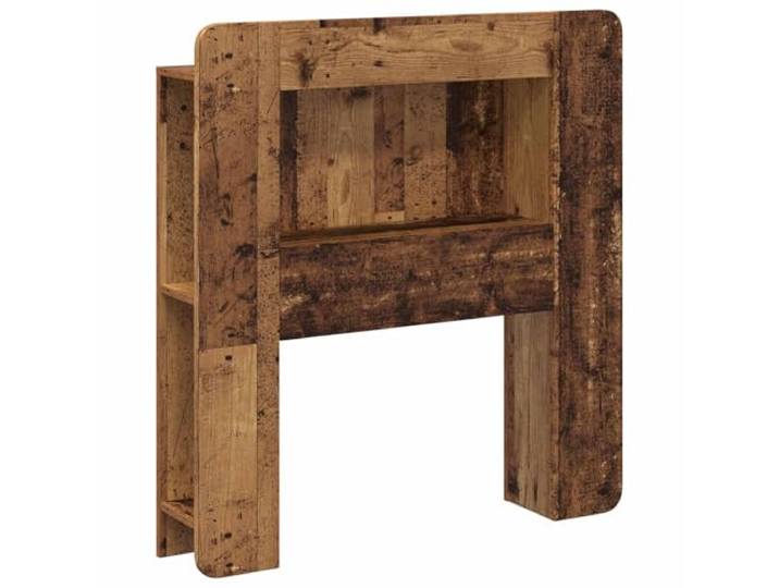 Makastle Kopfteil-Schrank Altholz Holzwerkstoff 93,5x100 cm Mit Stauraum & Regalen