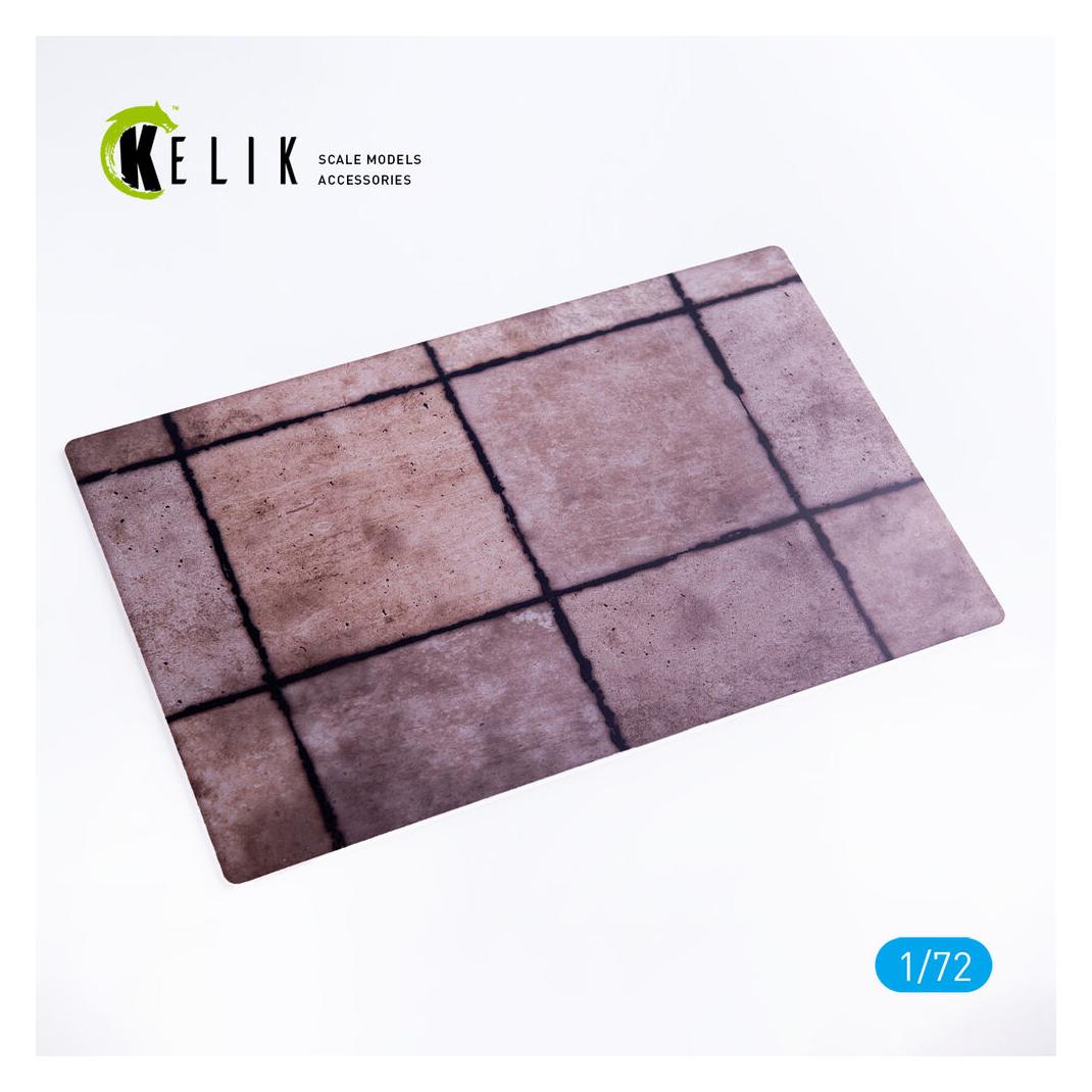 Kelik Soviet Square Concrete Plates Airfield 1970 th - Base - Acrylic 3 mm (280 x 180 mm) (170 g) (KS72109)