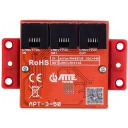 Atte SWITCH 3-PORTOWY POE APT-3-50 (GIGABIT) (3 Ports), Netzwerk Switch, Grau