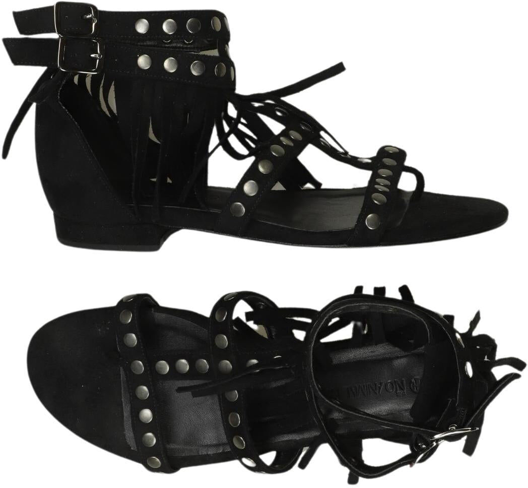 The No Animal Brand Damen Sandalen, Schwarz, Gr. EU 37, kein / Etikett - Second Hand