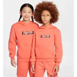 NIKE Kinder Kapuzensweat Erling Haaland Club Fleece, Größe M in Orange Orange
