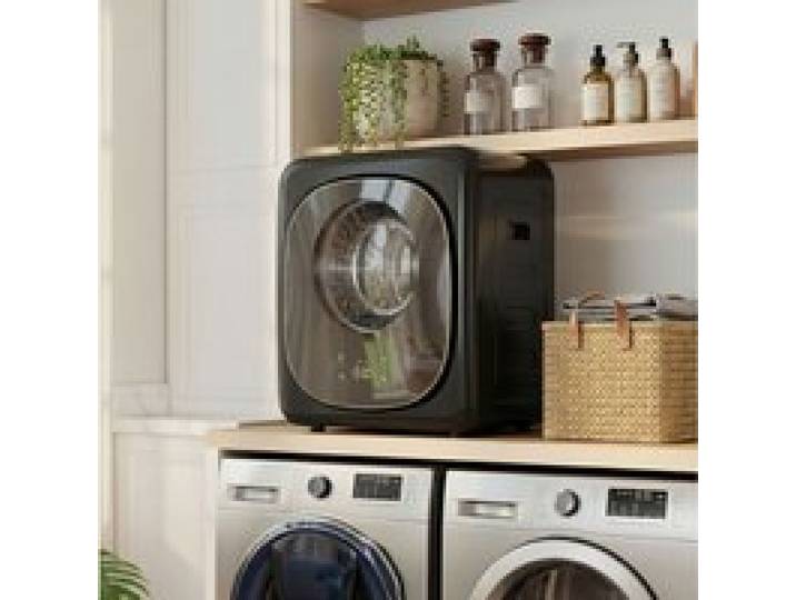 Sèche-Linge À Condensation 4 Kg Noir Pompe À Chaleur Compact Pour Buanderie Commande Tactile 48x43x57cm