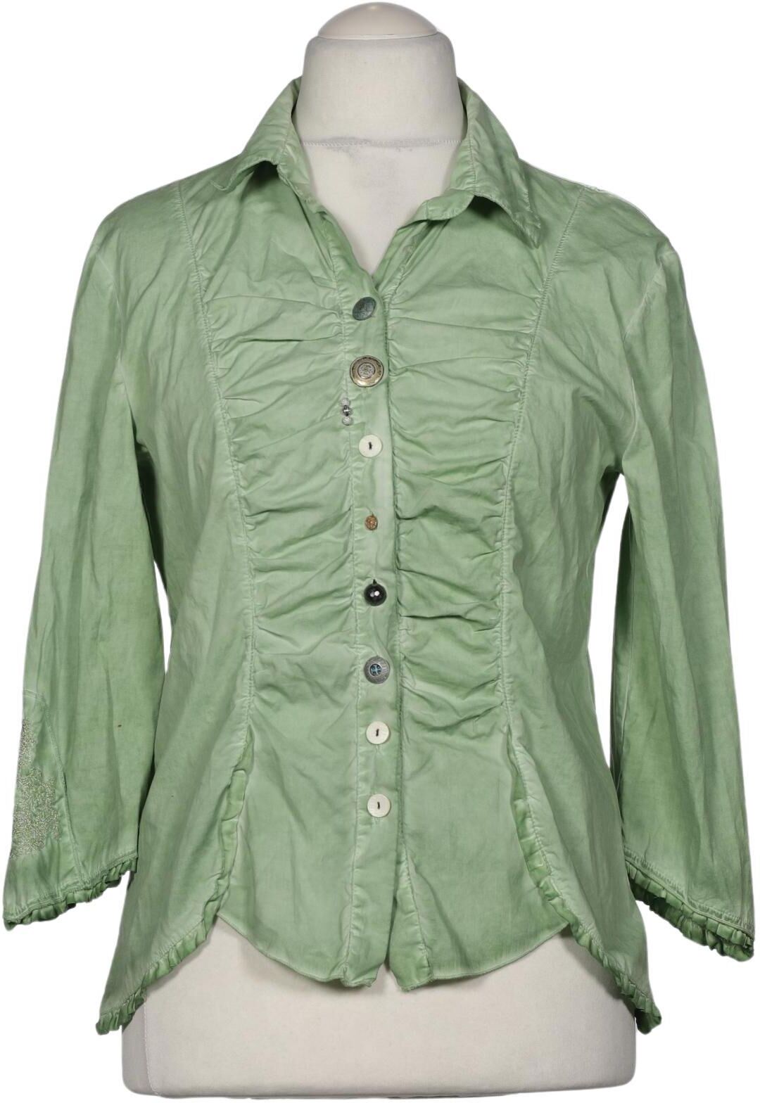 Elisa Cavaletti Damen Bluse, Hellgrün, Gr. L, Baumwolle - Second Hand