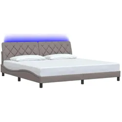 vidaXL, Bett, Bettgestell Mit Led Ohne Matratze Stoff (200 x 200 cm)