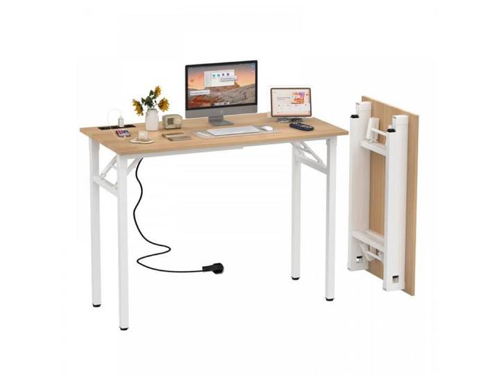 SUPFINE Bureau d'ordinateur Pliable Table de Travail Informatique Sans Assemblage 100×50×76cm pour Salon Bureau Domestique